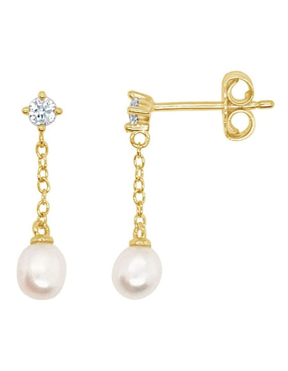 Dainty Pearl Drops in White