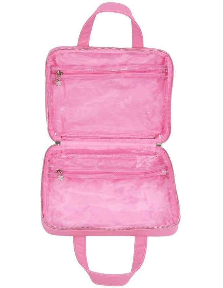 Premium Large Hold All Cosmetic Bag in Peony Pink