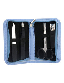Pastel Zipper Manicure Set in Cornflower Blue