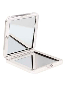 Metallic Magnifying Mirror in Silver