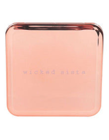 Metallic Magnifying Mirror in Rose Gold
