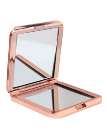 Metallic Magnifying Mirror in Rose Gold