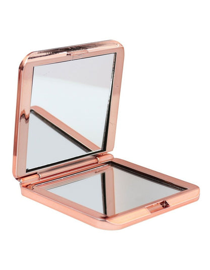 Metallic Magnifying Mirror in Rose Gold