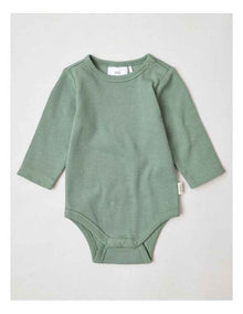 Essential Ribbed Bodysuit in Green