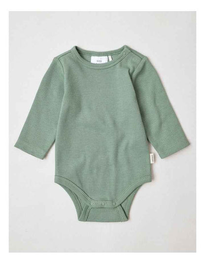Essential Ribbed Bodysuit in Green