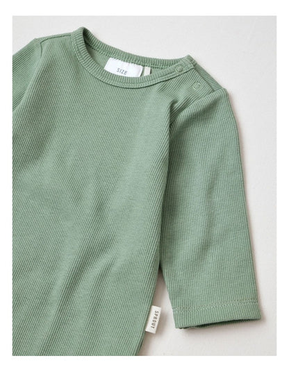 Essential Ribbed Bodysuit in Green