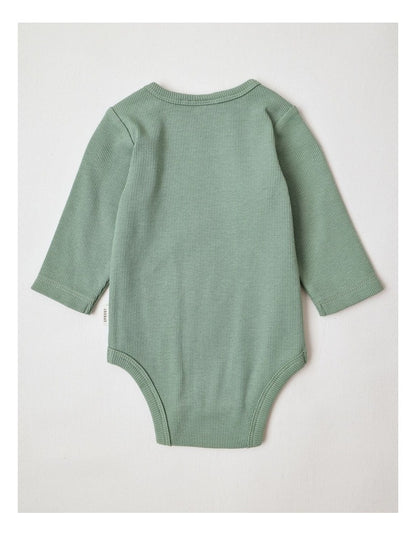 Essential Ribbed Bodysuit in Green