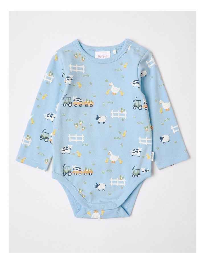 Essential Jersey Bodysuit in Light Blue