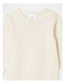Essential Ribbed Bodysuit in Bone