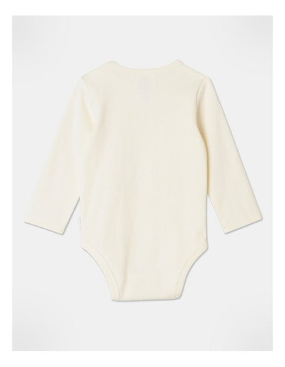 Essential Ribbed Bodysuit in Bone