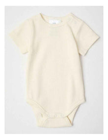 Essential Ribbed Bodysuit in Bone