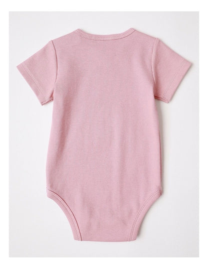 Essential Ribbed Bodysuit in Blush