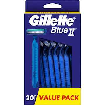 Gillette Blue Ii Disposable Shaving Razor Plus 20 pack