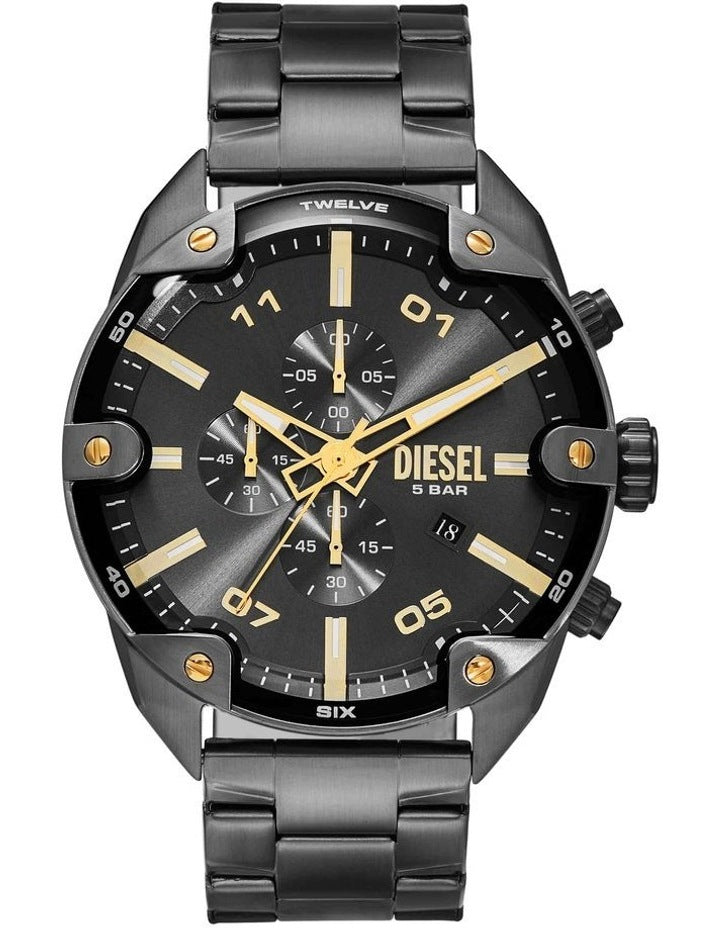DZ4669 Spiked Chronograph Watch in Grey