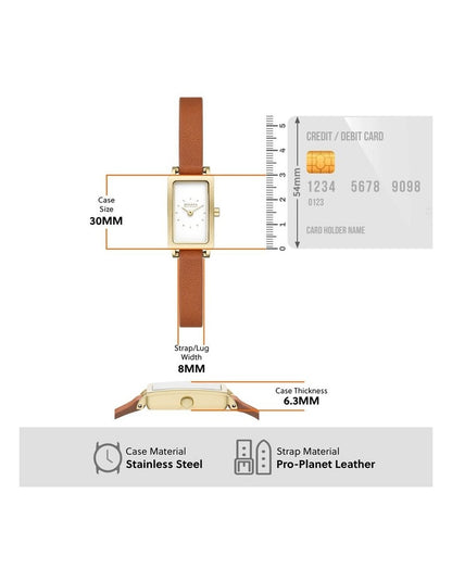Skagen SKW3149 Hagen Micro Analogue Watch in Brown