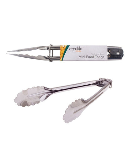 Stainless Steel Mini Tongs 18cm in Light Purple