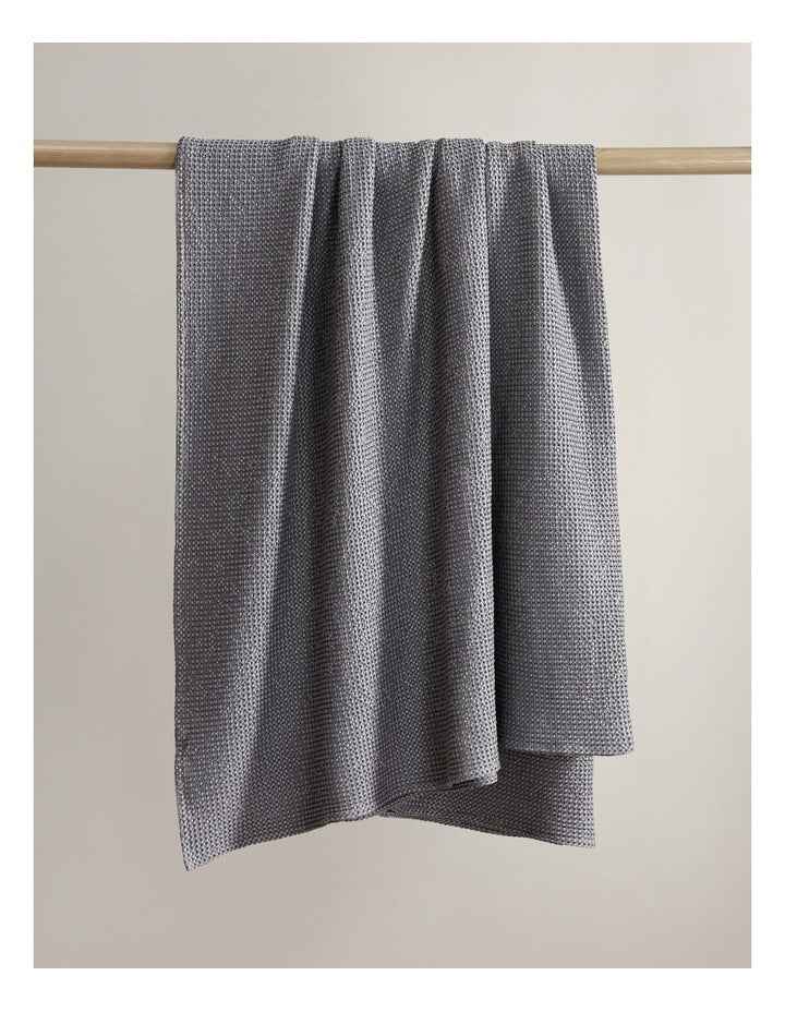 Urban Waffle Blanket in Charcoal