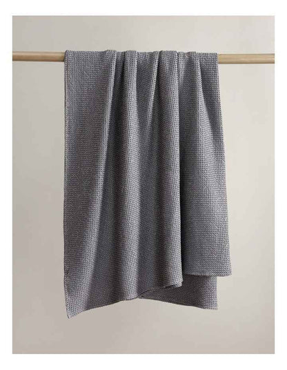 Urban Waffle Blanket in Charcoal
