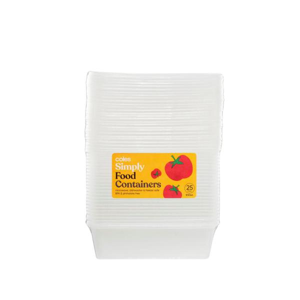 COLES SIMPLY FOOD CONTAINERS 650ML