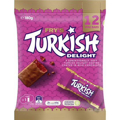 Cadbury Frys Turkish Delight Chocolate Halloween Sharepack 12 Pack 180g