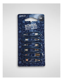 Snapclips 6 Pack in Navy