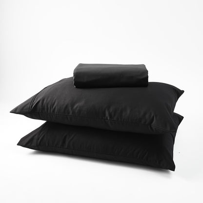 250 Thread Count Cotton Rich Sheet Set - Queen Bed, Black