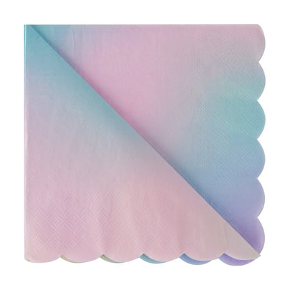20 Pack Ombre Scalloped Paper Napkins