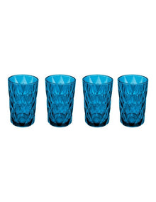 Deanna Highball Glass 4 Pieces Gift Boxed in Blue