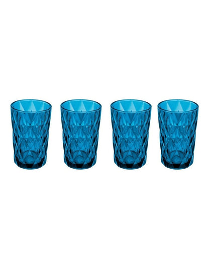 Deanna Highball Glass 4 Pieces Gift Boxed in Blue