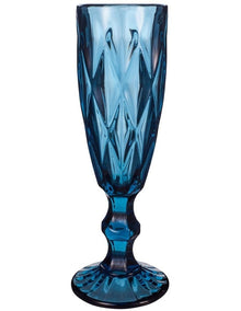 Deanna Champagne Flute 4 Pieces Gift Boxed in Blue