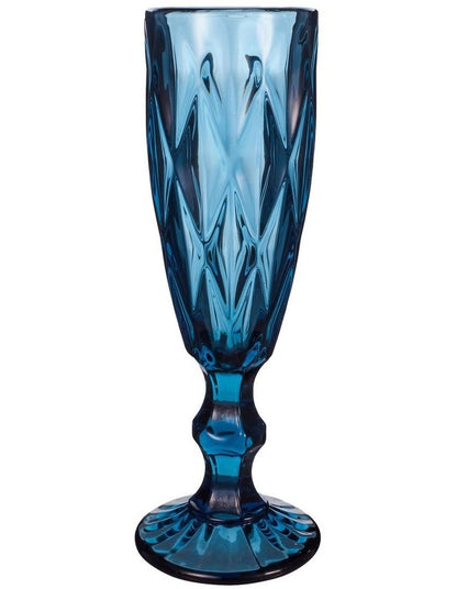 Deanna Champagne Flute 4 Pieces Gift Boxed in Blue