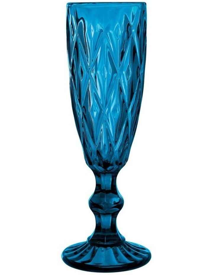 Deanna Champagne Flute 4 Pieces Gift Boxed in Blue