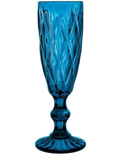Deanna Champagne Flute 4 Pieces Gift Boxed in Blue