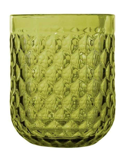 Caterina Double Old Fashion Glass 4 Pieces Gift Boxed in Green