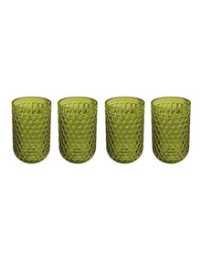 Caterina Highball Glass 4 Pieces Gift Boxed in Green