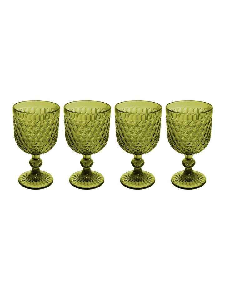 Caterina Wine Glass 4 Pieces Gift Boxed in Green