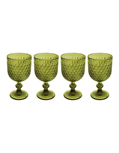 Caterina Wine Glass 4 Pieces Gift Boxed in Green
