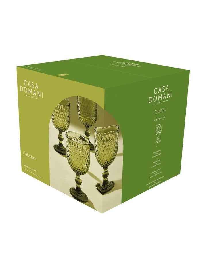 Caterina Wine Glass 4 Pieces Gift Boxed in Green