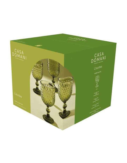 Caterina Wine Glass 4 Pieces Gift Boxed in Green