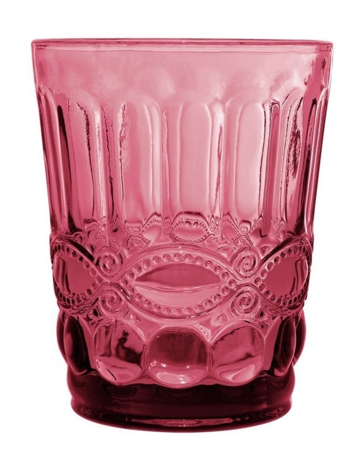 Gabriella Double Old Fashion Glass 4 Pieces Gift Boxed in Pink