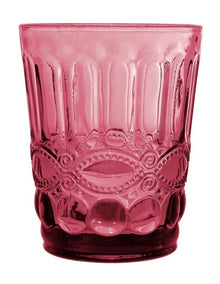 Gabriella Double Old Fashion Glass 4 Pieces Gift Boxed in Pink