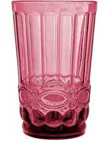 Gabriella Highball Glass 4 Pieces Gift Boxed in Pink