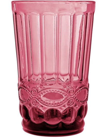 Gabriella Highball Glass 4 Pieces Gift Boxed in Pink