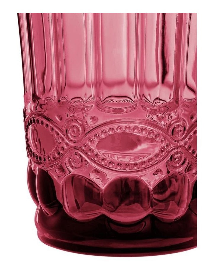 Gabriella Highball Glass 4 Pieces Gift Boxed in Pink