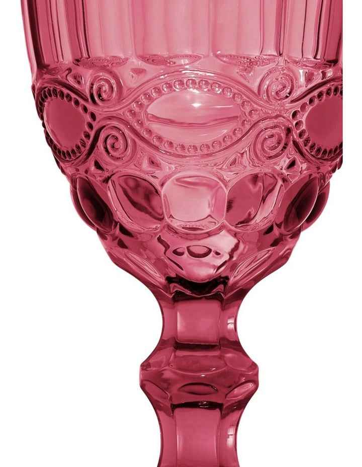 Gabriella Wine Glass 4 Pieces Gift Boxed in Pink