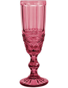 Gabriella Champagne Flute 4 Pieces Gift Boxed in Pink