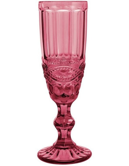 Gabriella Champagne Flute 4 Pieces Gift Boxed in Pink