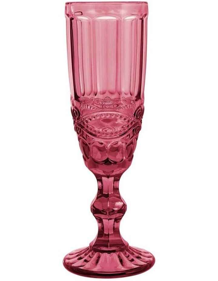 Gabriella Champagne Flute 4 Pieces Gift Boxed in Pink
