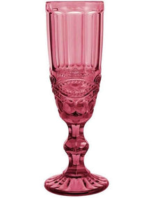 Gabriella Champagne Flute 4 Pieces Gift Boxed in Pink