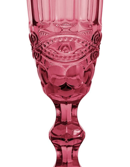 Gabriella Champagne Flute 4 Pieces Gift Boxed in Pink